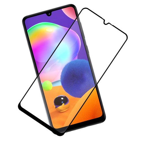 Samsung A31 Vidrio Protector Templado Pantalla Completa 9d Marco Negro Pantalla Completa