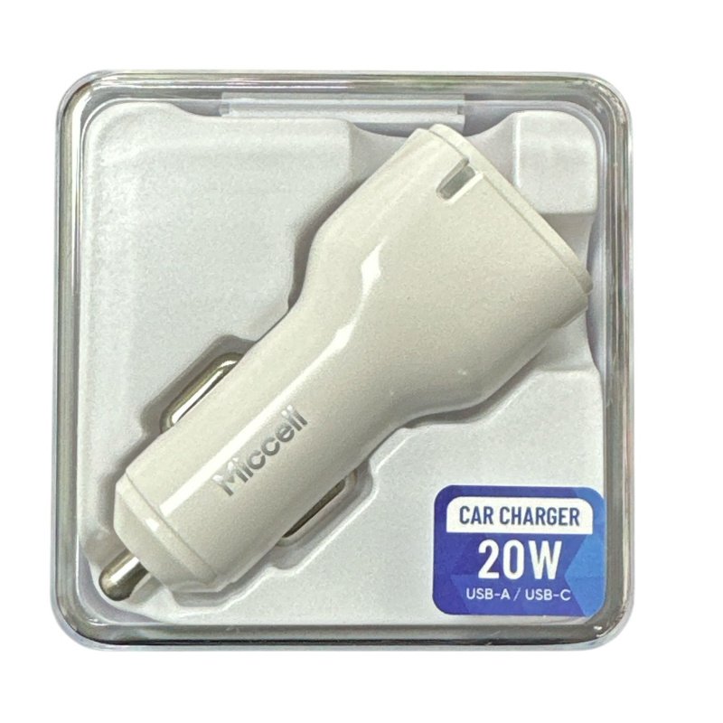 Cargador para Auto PD 20W USB-C + USB-A – Compatible con iPhone 15/16, Samsung y Otras Marcas