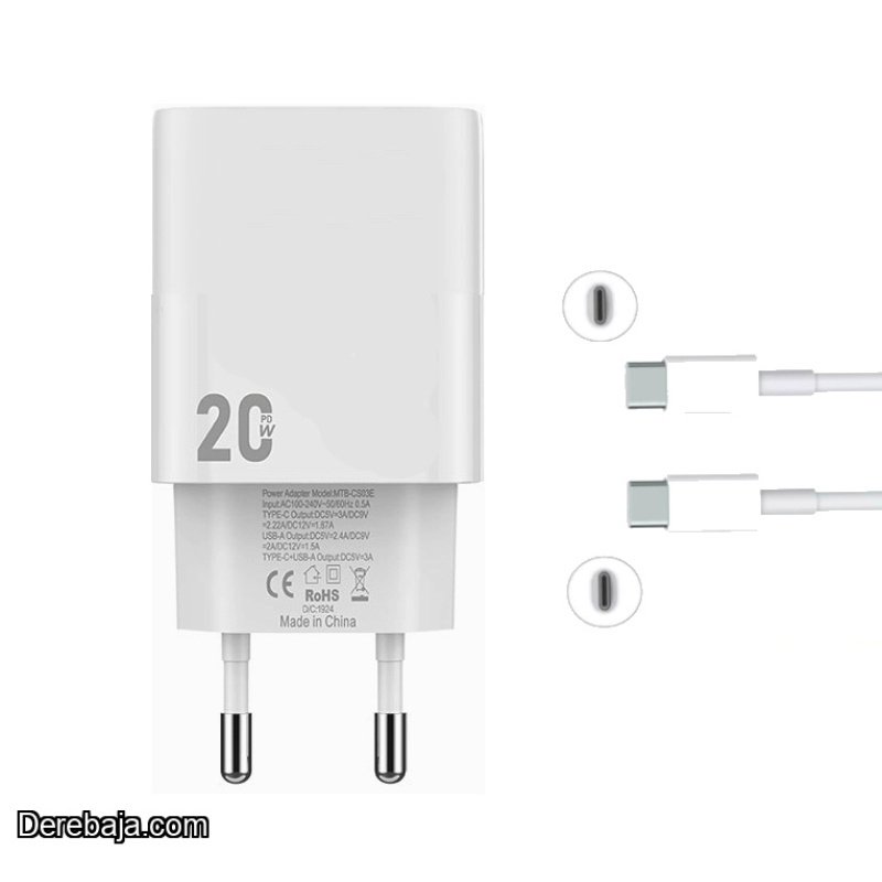 Cargador Samsung A14 Carga Rápida PD 20w conector USB C + Cable PD 60W