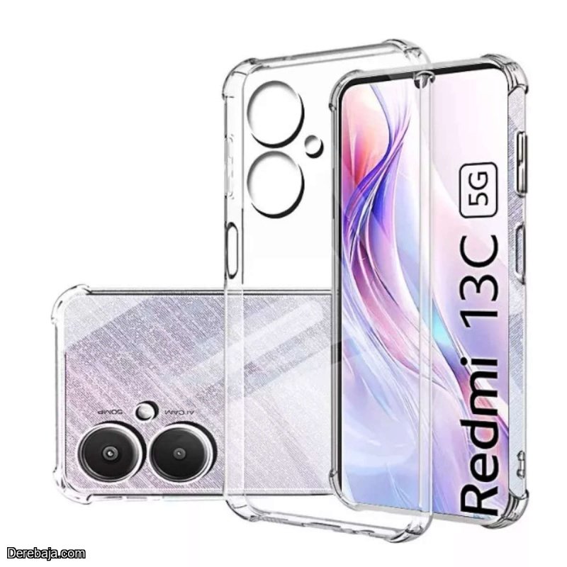 Funda para Xiaomi Redmi 13C 5g Transparente Flexible mas vidrio Templado HD 9H