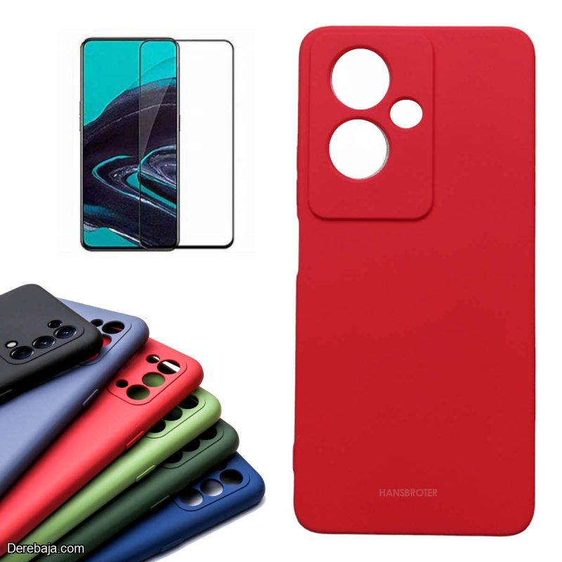 Silicona Oppo Reno 11F case protector compatible + Vidrio Templado Full