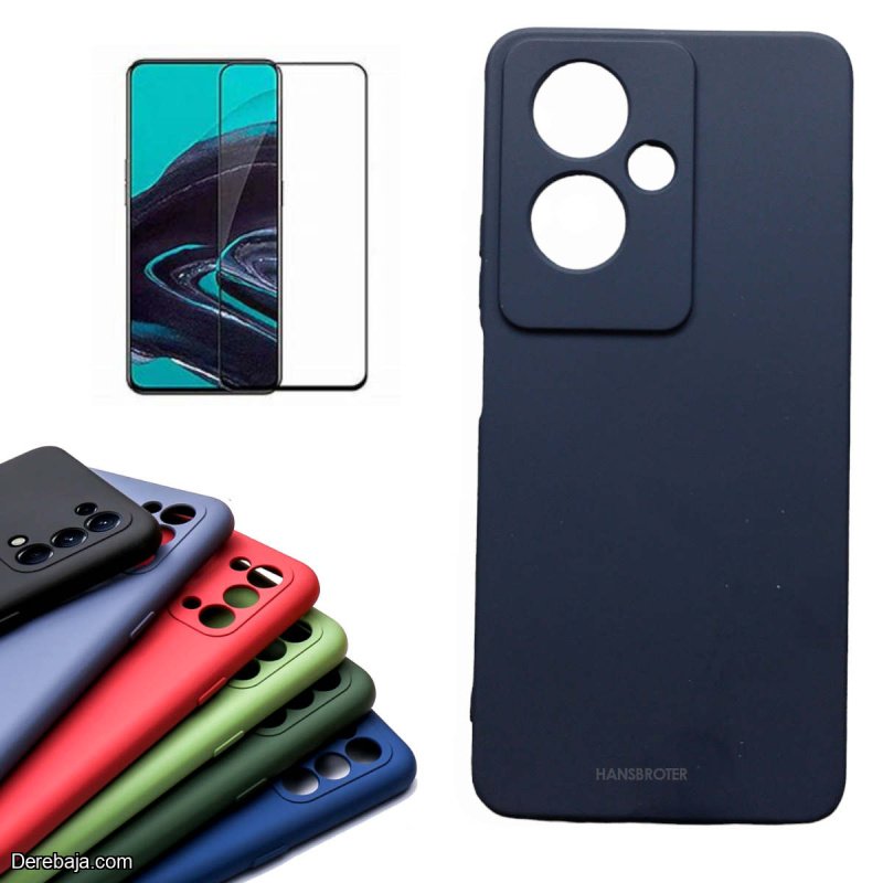 Silicona Oppo Reno 11F case protector compatible + Vidrio Templado Full