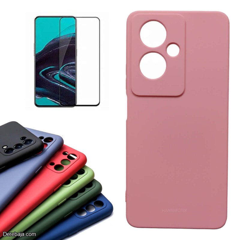 Silicona Oppo Reno 11F case protector compatible + Vidrio Templado Full