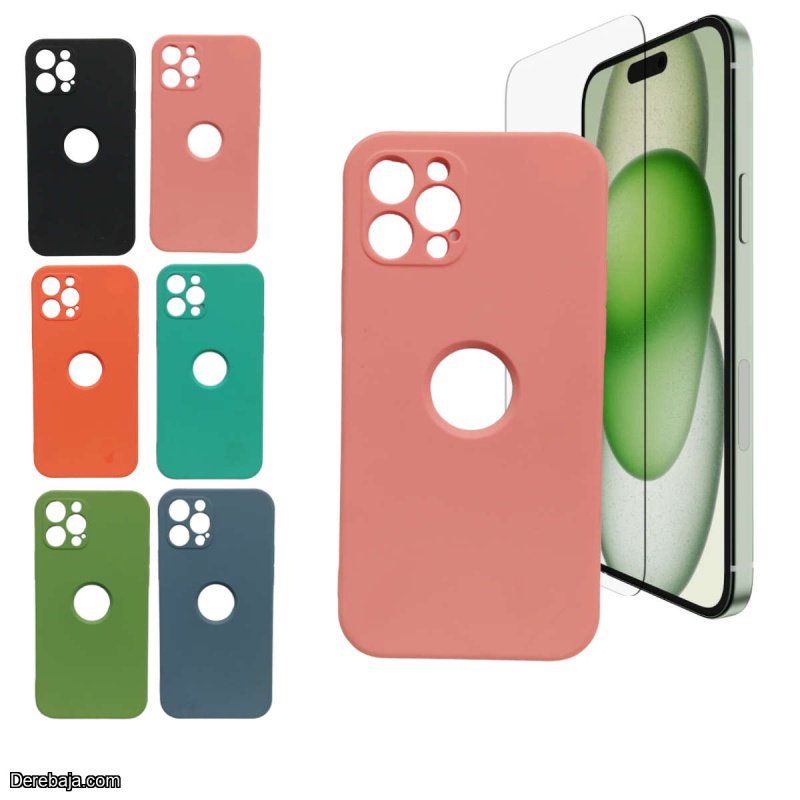 Funda de Silicona para iPhone 12 Pro calidad Premium + Vidrio templado