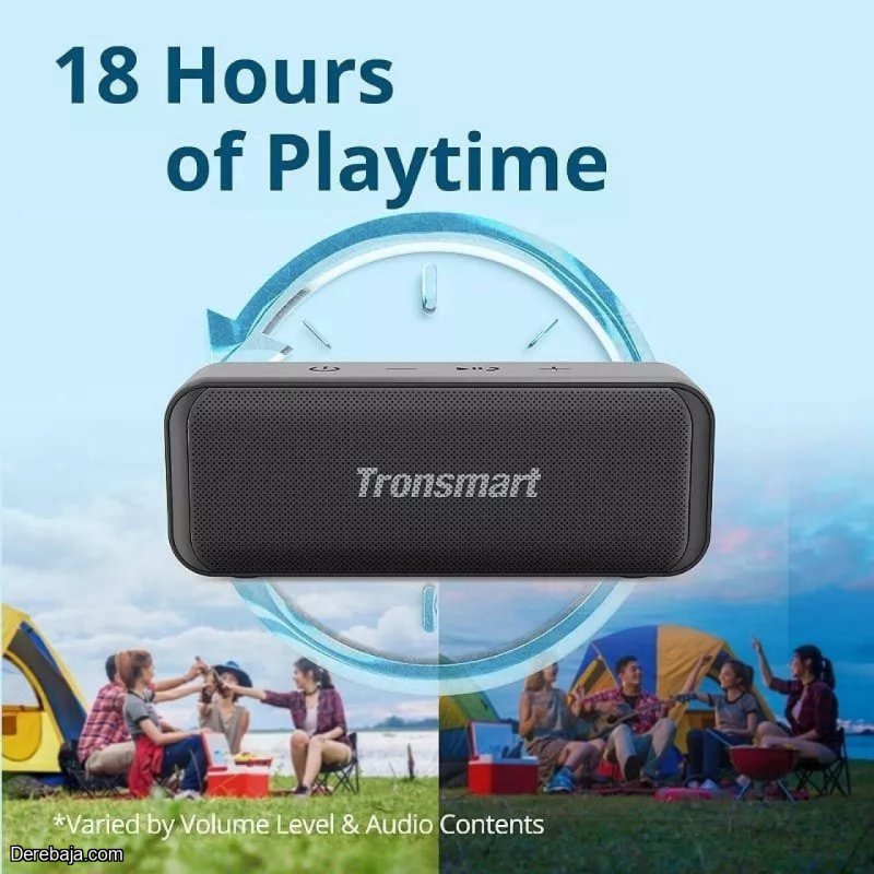 Parlante Tronsmart T2 Mini portátil con bluetooth waterproof negro