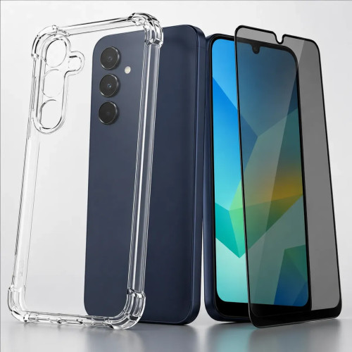 Funda Para Samsung A16 Case Silicona + Vidrio Anti Espía
