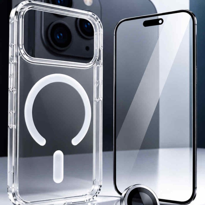 Funda para iPhone 18 Pro y 18 Pro Max, combo Kit Vidrio + Lens