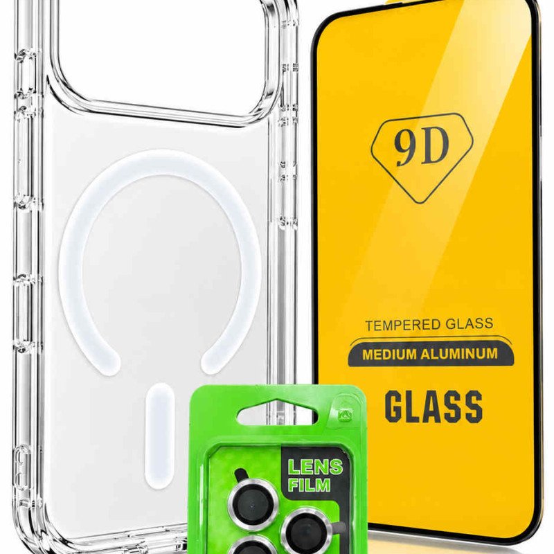 Funda para iPhone 18 Pro y 18 Pro Max, combo Kit Vidrio + Lens