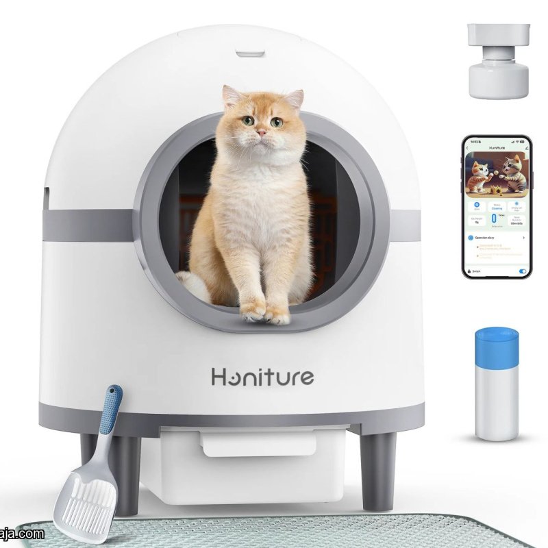 Baño para Mascotas caja de Arena inteligente Honiture