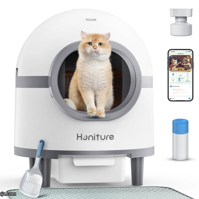 Baño para Mascotas caja de Arena inteligente Honiture