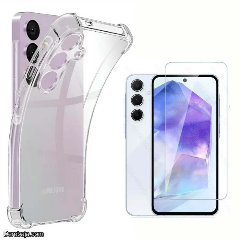 Funda Para Samsung Galaxy A36 Silicona Transparente + Vidrio Templado