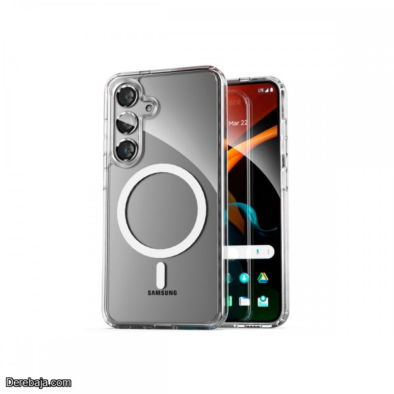 Funda para Samsung Galaxy S24 Fe transparente Magnética mas Vidrio HD
