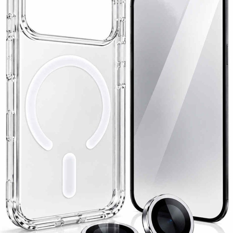 Funda para iPhone 18 Pro y 18 Pro Max, combo Kit Vidrio + Lens