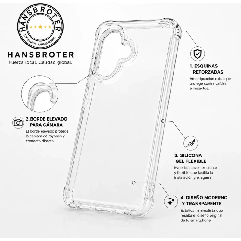 Funda Para Samsung A17 Cristal Case + Vidrio Anti Espía y Cargador PD 45W