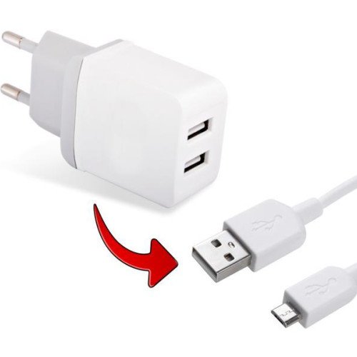 Cargador Y Cable Para Alcatel 5x 3x Carga Inteligente 2 Usb