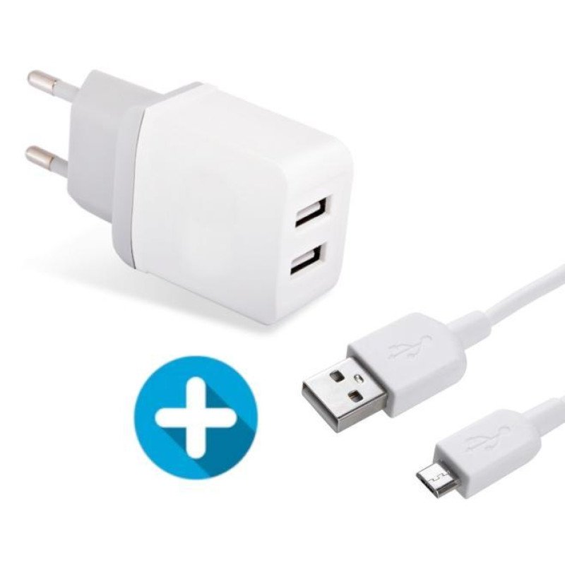 Cargador Y Cable Alcatel 1V Carga Inteligente 2 Puertos Usb