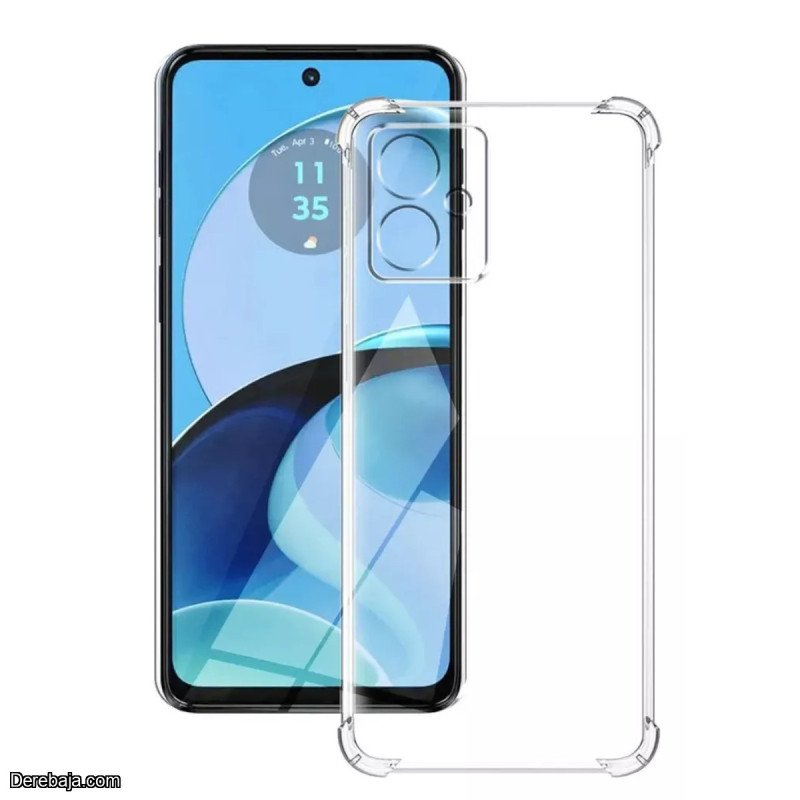 Silicona para Motorola Moto G54 funda transparente + Vidrio templado HD 9H